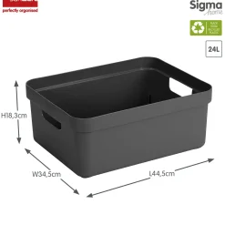 Sunware Sigma home 24 Liter Aufbewahrungsbox - Anthracite< Aufbewahrungsboxen