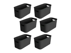 Sunware Aufbewahrungsboxen-Sigma home 6 Liter Black cube box - Set von 6