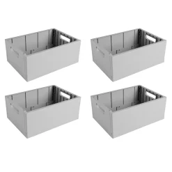 Sunware Sigma home 13 liter Set von 4 Faltkisten - Grey< Klappboxen