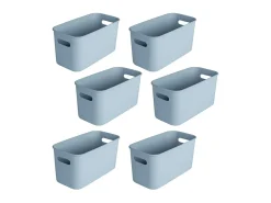 Sunware Aufbewahrungsboxen^Sigma home 6 Liter Blue cube box - Set von 6