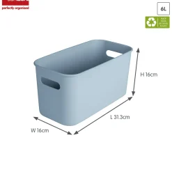 Sunware Aufbewahrungsboxen^Sigma home 6 Liter Blue cube box - Set von 6