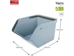 Sunware Sigma home 45 Liter Set von 2 Sortiereinheit - Blue< Aufbewahrungsboxen