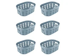Sunware Aufbewahrungsboxen^Sigma home 15 Liter Blue Korb - Set von 6