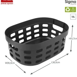Sunware Aufbewahrungsboxen^Sigma home 15 Liter Korb - Anthracite