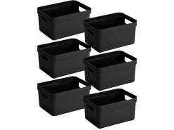 Sunware Sigma home 13 Liter Black Aufbewahrungsbox - Set von 6< Aufbewahrungsboxen