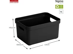 Sunware Sigma home 13 Liter Black Aufbewahrungsbox - Set von 6< Aufbewahrungsboxen