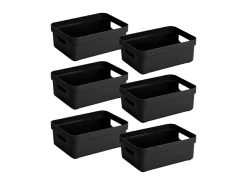 Sunware Aufbewahrungsboxen-Sigma home 9 Liter Black Aufbewahrungsbox - Set von 6