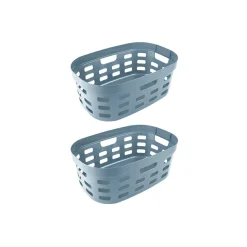 Sunware Sigma home 45 Liter 2er-Set Wäschekörbe - Blue< Waschkörbe