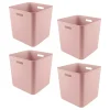 Sunware Aufbewahrungsboxen-Sigma home 25 Liter Pink cube box - Set von 4