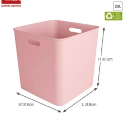 Sunware Aufbewahrungsboxen-Sigma home 25 Liter Pink cube box - Set von 4