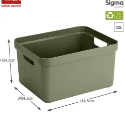 Sunware Sigma home 32 Liter Aufbewahrungsbox - Darkgreen< Aufbewahrungsboxen