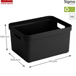 Sunware Aufbewahrungsboxen^Sigma home 32 Liter Aufbewahrungsbox - Black