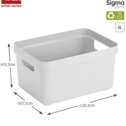 Sunware Aufbewahrungsboxen-Sigma home 5 Liter Aufbewahrungsbox - White