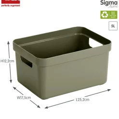 Sunware Aufbewahrungsboxen^Sigma home 5 Liter Aufbewahrungsbox - Darkgreen