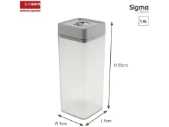 Sunware Schüssel & Schalen^Sigma home 1,4 Liter Set von 4 Vorratsdose - Grey