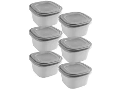 Sunware Schüssel & Schalen-Sigma home 1,8 Liter Set von 6 Frischhaltedose - Grey