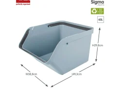 Sunware Aufbewahrungsboxen-Sigma Home 45 Liter sortiergerät mit Deckel - Blue