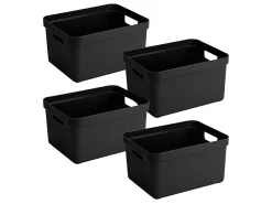 Sunware Sigma home 32 Liter Black Aufbewahrungsbox - 4er-Set< Aufbewahrungsboxen