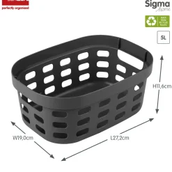 Sunware Aufbewahrungsboxen-Sigma Home 5 Liter Korb - Anthracite