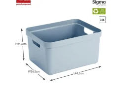 Sunware Aufbewahrungsboxen-Sigma home 32 Liter Set von 4 Aufbewahrungsbox - Blue