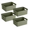 Sunware Aufbewahrungsboxen^Sigma home 4er-Set 24L Aufbewahrungsbox - dunkelgrün