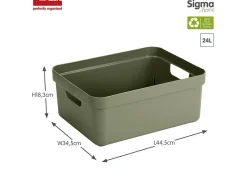 Sunware Aufbewahrungsboxen^Sigma home 4er-Set 24L Aufbewahrungsbox - dunkelgrün