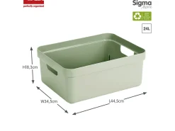 Sunware Sigma home 4er-Set 24L Aufbewahrungsbox - grün< Aufbewahrungsboxen