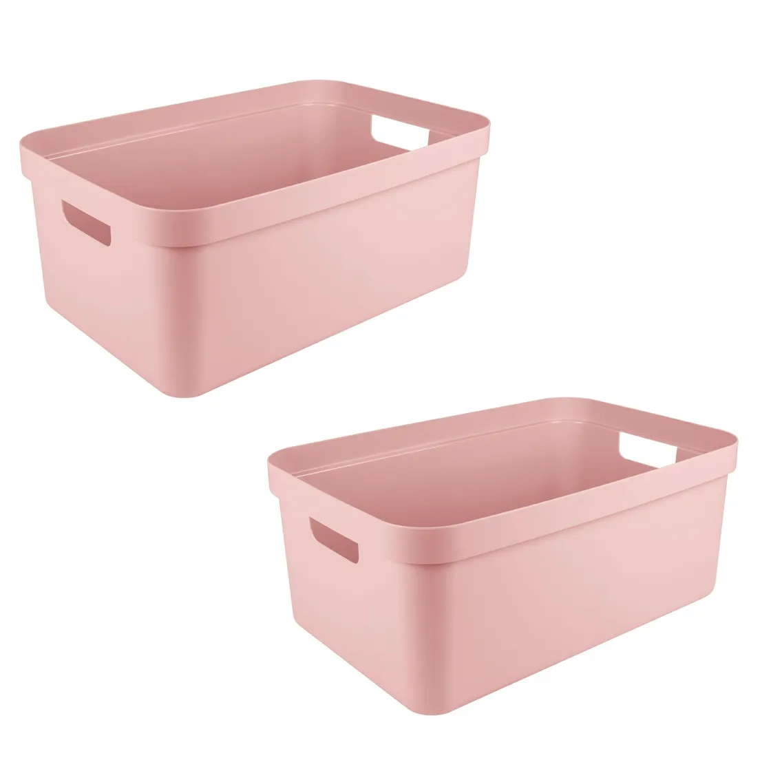 Sunware Aufbewahrungsboxen^Sigma home 2er-Set 45L Aufbewahrungsbox - rosa