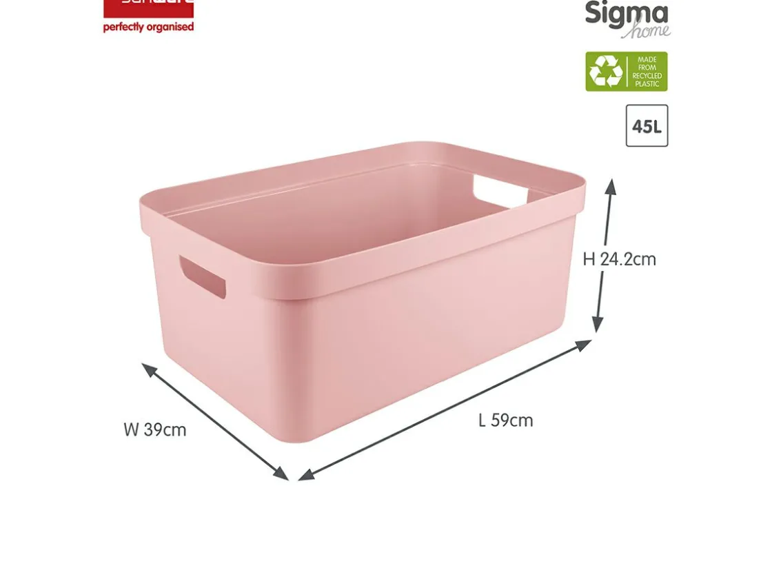 Sunware Aufbewahrungsboxen^Sigma home 2er-Set 45L Aufbewahrungsbox - rosa