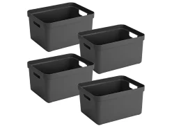 Sunware Aufbewahrungsboxen^Sigma home 4er-Set 32 Liter boxen - Anthracite