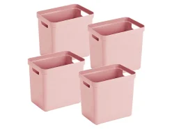 Sunware Aufbewahrungsboxen-Sigma home 4er-Set 25L Aufbewahrungsbox - rosa
