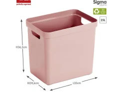 Sunware Aufbewahrungsboxen-Sigma home 4er-Set 25L Aufbewahrungsbox - rosa
