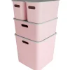 Sunware Aufbewahrungsboxen^Sigma home 4er-Set cube boxen mit Deckel - rosa
