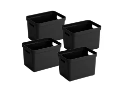 Sunware Sigma home 4er-Set 18L Aufbewahrungsbox - schwarz< Aufbewahrungsboxen
