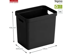 Sunware Aufbewahrungsboxen^Sigma home 4er-Set 25L Aufbewahrungsbox - schwarz