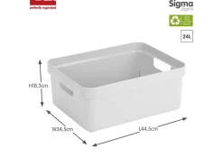 Sunware Aufbewahrungsboxen-Sigma home 4er-Set 24L Aufbewahrungsbox - weiß
