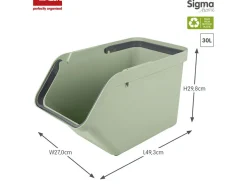 Sunware Sigma home 2er-Set 30L Sortiereinheit + deckel - grün< Aufbewahrungsboxen
