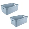 Sunware Aufbewahrungsboxen-Sigma home 2er-Set 45L Aufbewahrungsbox - blau