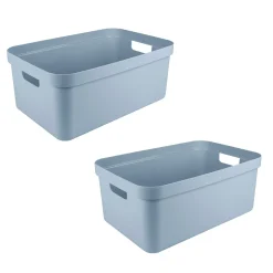 Sunware Aufbewahrungsboxen-Sigma home 2er-Set 45L Aufbewahrungsbox - blau