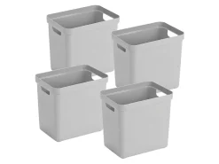Sunware Aufbewahrungsboxen^Sigma home 4er-Set 25L Aufbewahrungsbox - grau