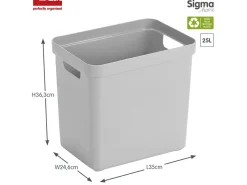 Sunware Aufbewahrungsboxen^Sigma home 4er-Set 25L Aufbewahrungsbox - grau