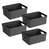 Sunware Sigma home 4er-Set 24L Aufbewahrungsbox - anthrazit< Aufbewahrungsboxen