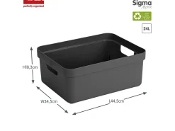 Sunware Sigma home 4er-Set 24L Aufbewahrungsbox - anthrazit< Aufbewahrungsboxen