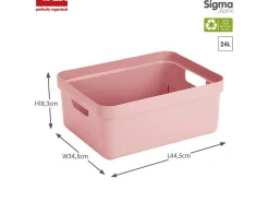 Sunware Aufbewahrungsboxen-Sigma home 4er-Set 24L Aufbewahrungsbox - rosa