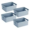 Sunware Aufbewahrungsboxen-Sigma home 4er-Set 24L Aufbewahrungsbox - blau