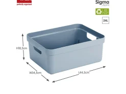 Sunware Aufbewahrungsboxen-Sigma home 4er-Set 24L Aufbewahrungsbox - blau