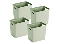 Sunware Sigma home 4er-Set 25L Aufbewahrungsbox - grün< Aufbewahrungsboxen