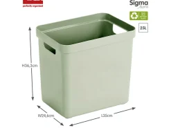 Sunware Sigma home 4er-Set 25L Aufbewahrungsbox - grün< Aufbewahrungsboxen