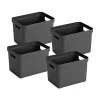 Sunware Aufbewahrungsboxen-Sigma home 4er-Set 18L Aufbewahrungsbox - anthrazit
