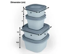 Sunware Aufbewahrungsboxen-Sigma home 4er-Set Frischhaltedose - blau
